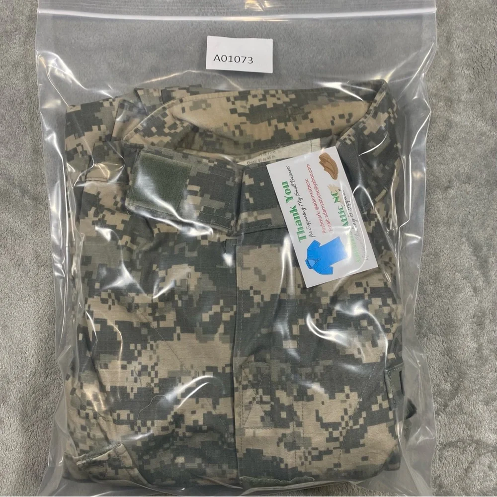 Camo Field Jacket Men’s Large Long US Army Digital Outdoors Military ACU Ripstop - Picture 13 of 13